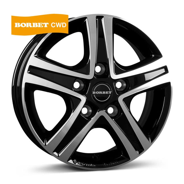 Borbet CWD black polished glossy Felge 6x16 Zoll 5x130 Lochkreis - Beast Performance Fahrzeugtechnik OHG