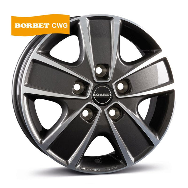 Borbet CWG mistral anthracite polished Felge 6x16 Zoll 5x130 Lochkreis - Beast Performance Fahrzeugtechnik OHG