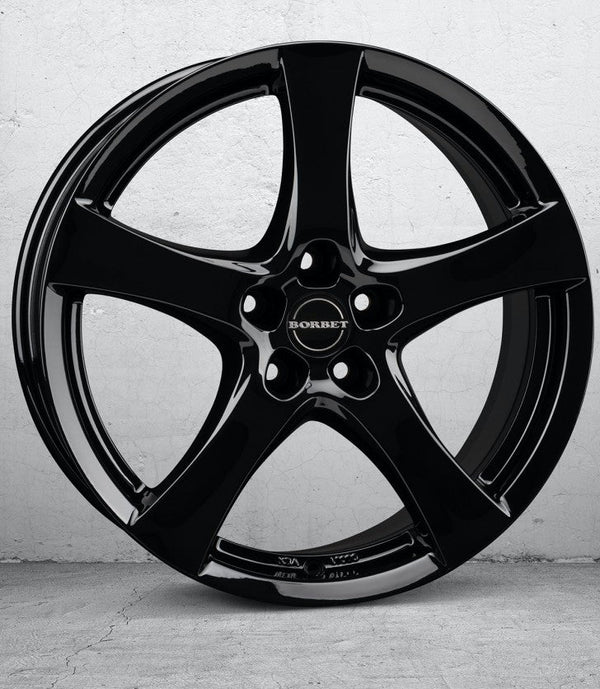 Borbet F black glossy Felge 7x17 Zoll 5x108 Lochkreis - Beast Performance Fahrzeugtechnik OHG