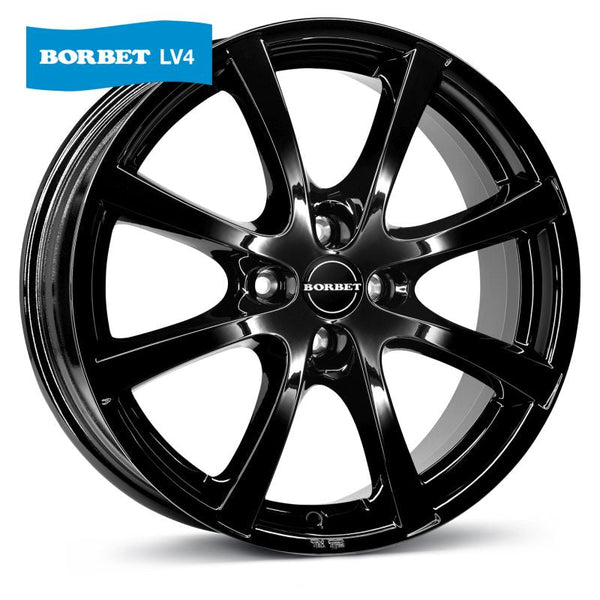 Borbet LV4 black glossy Felge 7x16 Zoll 4x108 Lochkreis - Beast Performance Fahrzeugtechnik OHG