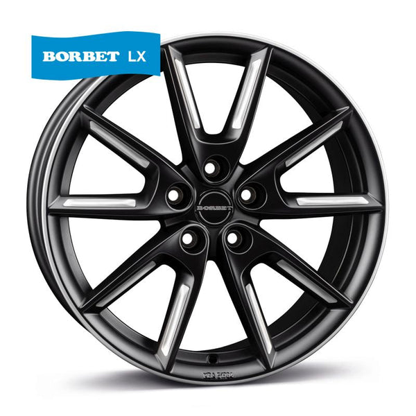 Borbet LX18 black matt silver spoke rim Felge 8x18 Zoll 5x114,3 Lochkreis - Beast Performance Fahrzeugtechnik OHG