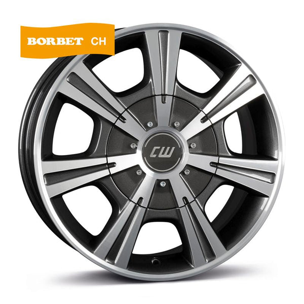 Borbet CH grau glänzend poliert Felge 7,5x17 Zoll 5x118 Lochkreis - Beast Performance Fahrzeugtechnik OHG