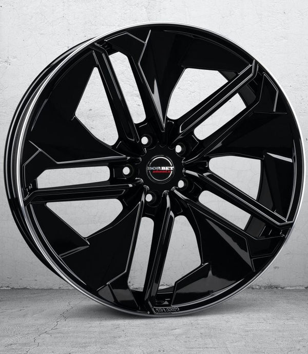 Borbet TX black rim polished glossy Felge 9x21 Zoll 5x112 Lochkreis - Beast Performance Fahrzeugtechnik OHG