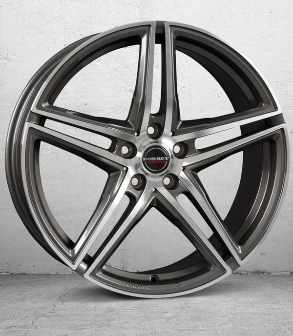 Borbet XRT graphite polished Felge 8x17 Zoll 5x100 Lochkreis - Beast Performance Fahrzeugtechnik OHG