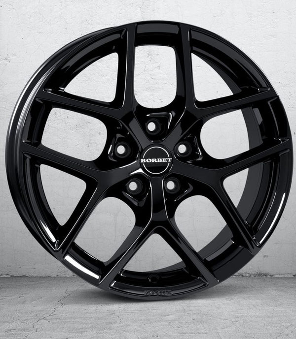 Borbet Y black glossy Felge 6,5x16 Zoll 5x114,3 Lochkreis - Beast Performance Fahrzeugtechnik OHG