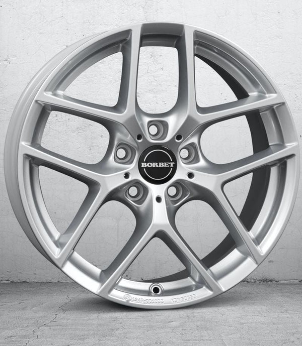 Borbet Y crystal silver Felge 7,5x17 Zoll 5x100 Lochkreis - Beast Performance Fahrzeugtechnik OHG