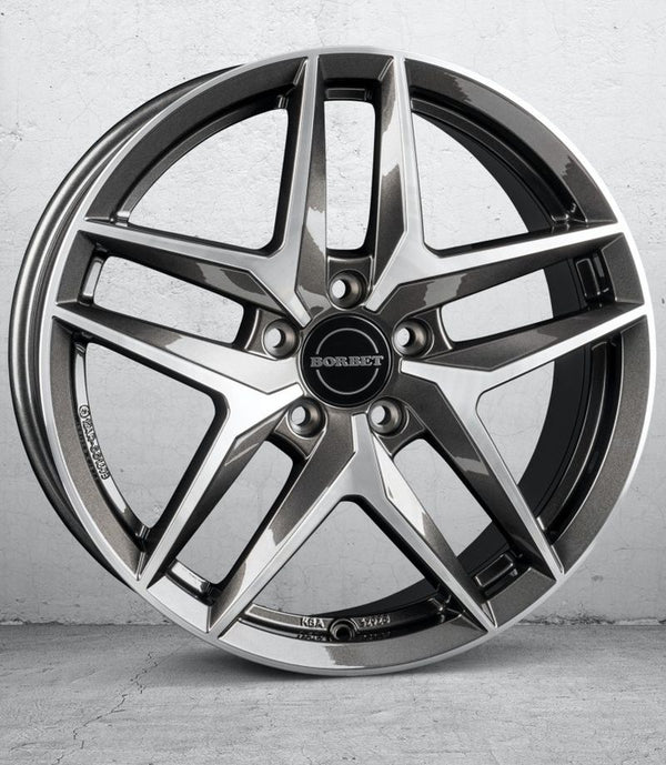 Borbet Z mistral anthracite glossy polished Felge 7,5x18 Zoll 5x112 Lochkreis - Beast Performance Fahrzeugtechnik OHG