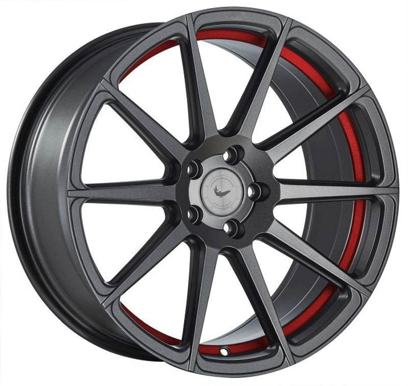 BARRACUDA PROJECT 2.0 Mattgunmetal/ undercut Color Trim rot Felge 8,5x19 - 19 Zoll 5x112 Lochkreis - Beast Performance Fahrzeugtechnik OHG