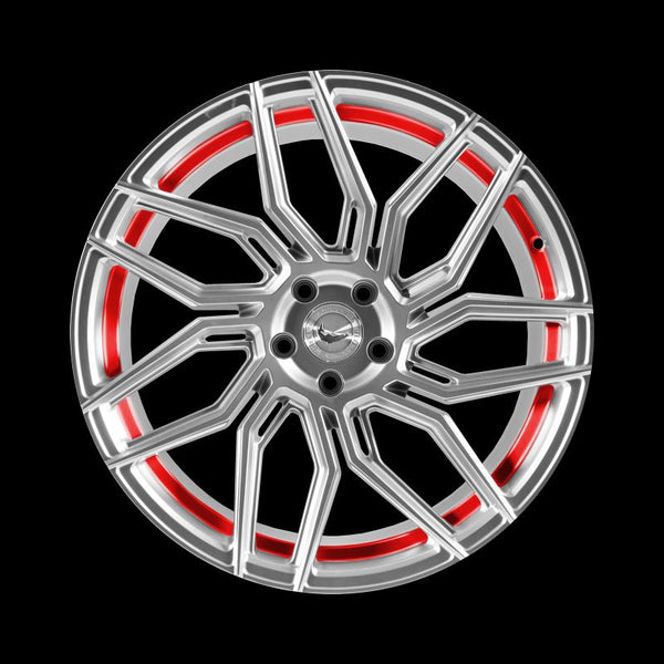 BARRACUDA DRAGOON Silver undercut Trimline red Felge 8,5x19 - 19 Zoll 5x115 Lochkreis - Beast Performance Fahrzeugtechnik OHG