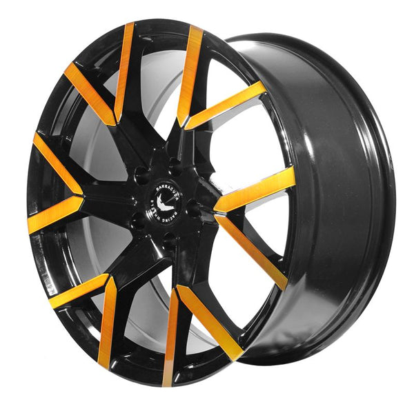 BARRACUDA TZUNAMEE EVO Black gloss Flashgold Felge 8,5x19 - 19 Zoll 5x114,3 Lochkreis - Beast Performance Fahrzeugtechnik OHG