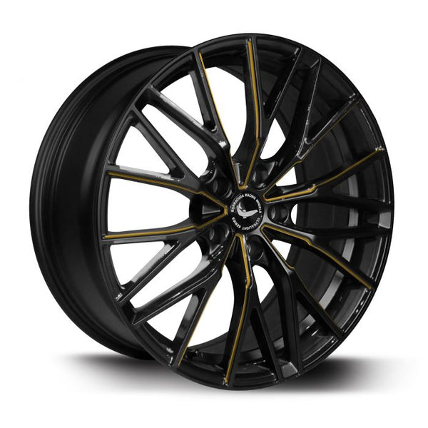 BARRACUDA PROJECT 3.0 Black gloss Flashgold Felge 8,5x18 - 18 Zoll 5x120 Lochkreis - Beast Performance Fahrzeugtechnik OHG