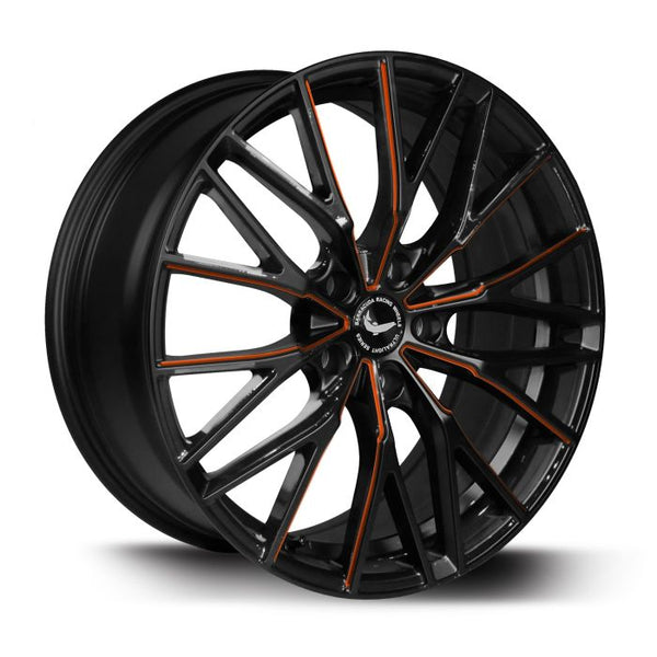 BARRACUDA PROJECT 3.0 Black gloss Flashorange Felge 8,5x18 - 18 Zoll 5x120 Lochkreis - Beast Performance Fahrzeugtechnik OHG