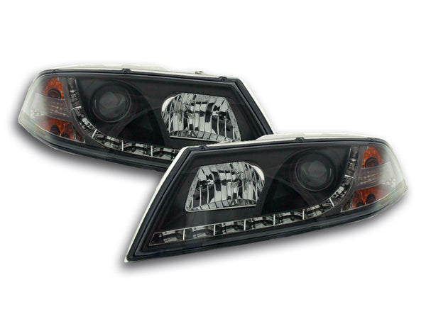Scheinwerfer Set Daylight LED TFL-Optik Skoda Octavia Typ 1Z  04-08 schwarz
