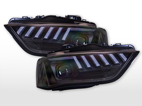 LED headlight set LED daytime running lights Audi A4 8K year 13-15 black for right-hand drive