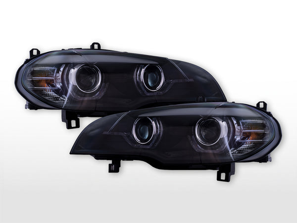 LED headlight set with LED daytime running lights and AFS chip BMW X5 E70 year 08-13 black