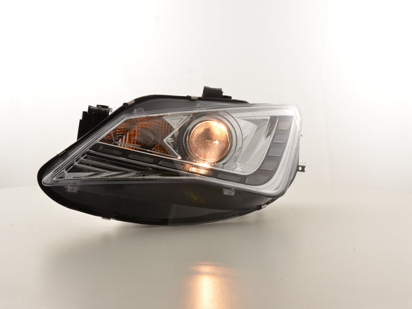 Headlight set Daylight LED TFL look Seat Ibiza 6J from 2012 chrome